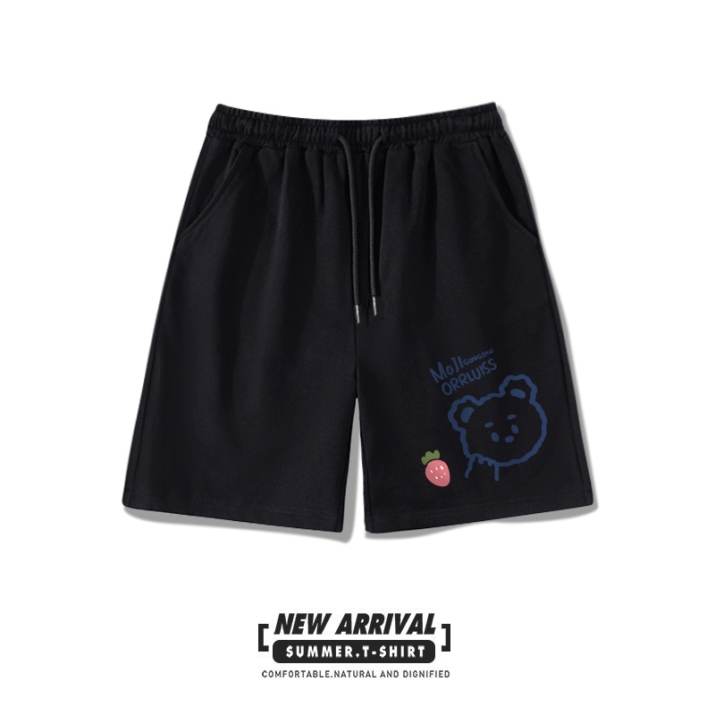 Quần Short Thể Thao Lưng Cao Dáng Suông Rộng Họa Tiết Hoạt Hình Thời Trang Mùa Hè Cho Nữ