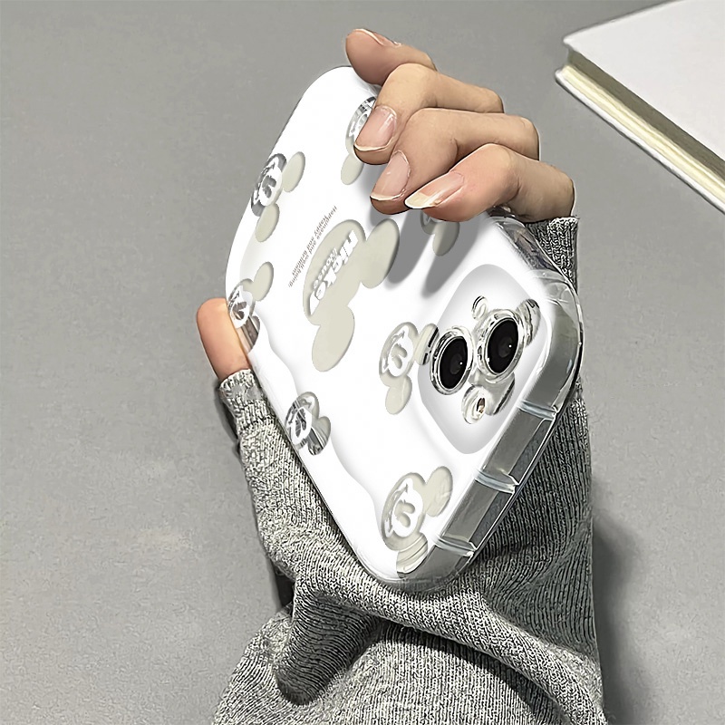 Ốp Điện Thoại Silicone Mềm Trong Suốt Chống Sốc In Hình Chuột Dễ Thương Cho IPhone 14 13 12 11 Pro Max XS X XR