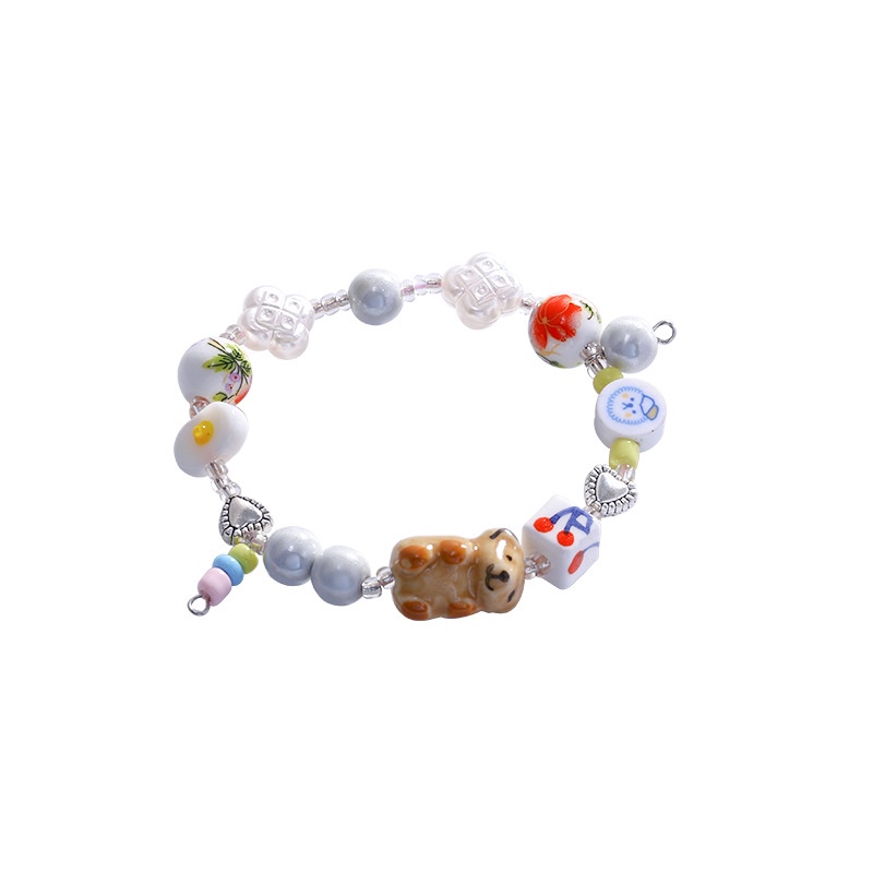 Vòng Tay Đá Opal Hình Trái Tim Sang Trọng Có Thể Điều Chỉnh Phong Cách Hàn Quốc