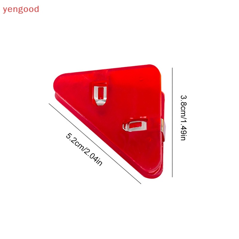 Set 10 Kẹp Giữ Ảnh Trong Suốt Hình Tam Giác Nhiều Màu Sắc