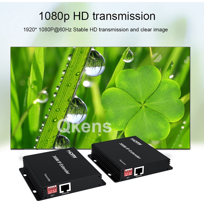 Dây Cáp Chuyển Đổi 300M HDMI Qua IP RJ45 Cat6 1080P HDMI Sang Ethernet