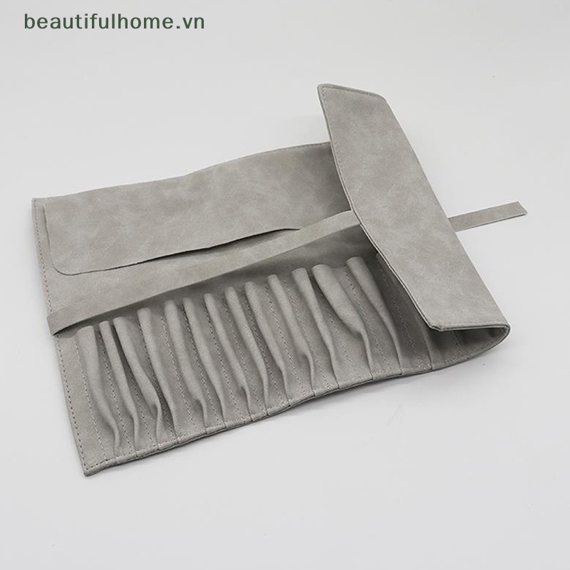 Túi Đựng Cọ Trang Điểm 12 / 14 / 18 Lỗ Đa Năng Tiện Dụng Khi Đi Du Lịch