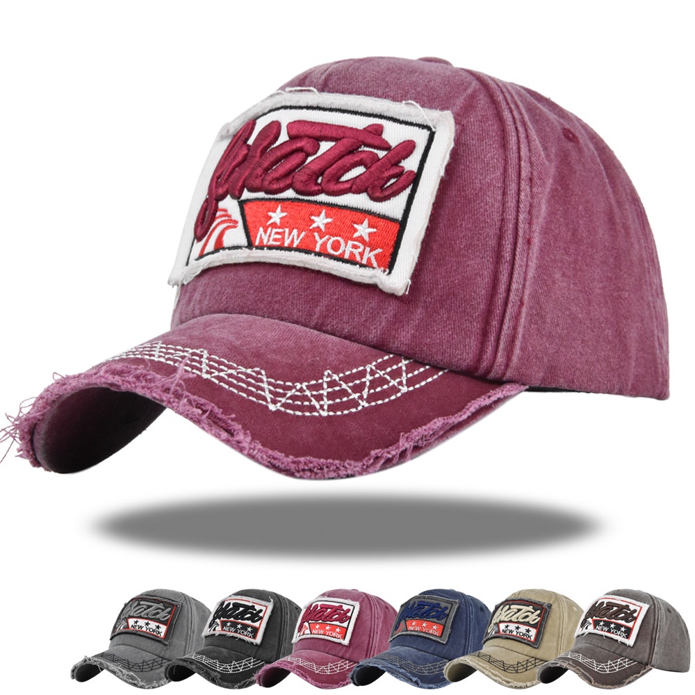 LINJW Mũ Lưỡi Trai Cotton Thêu Chữ Phong Cách Hiphop Thời Trang Cho Nam Nữ