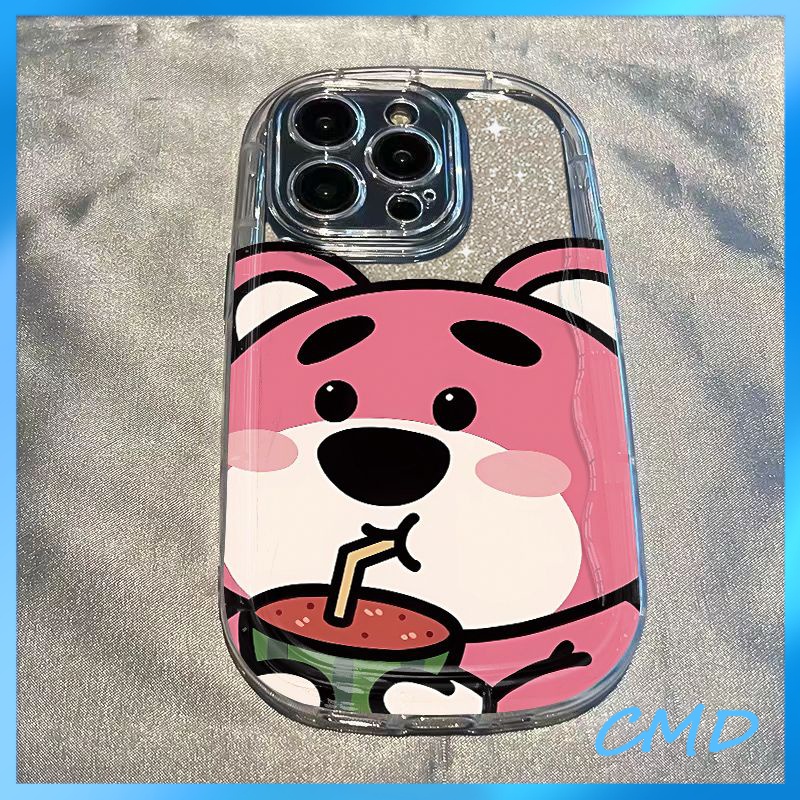 Ốp lưng iphone Điện Thoại Cặp đôi hoạt hình gấu dâu tây yu gấu Pooh xà phòng chống chấn động bảo vệ túi khí máy ảnh TPU Cho Iphone 6 / 6S / 6splus / se / 7 / 7plus / 8 / 8plus / X / xs / xsmax / 11 / 12 / 13 / 14 / Plus / Pro / Pro Max-401