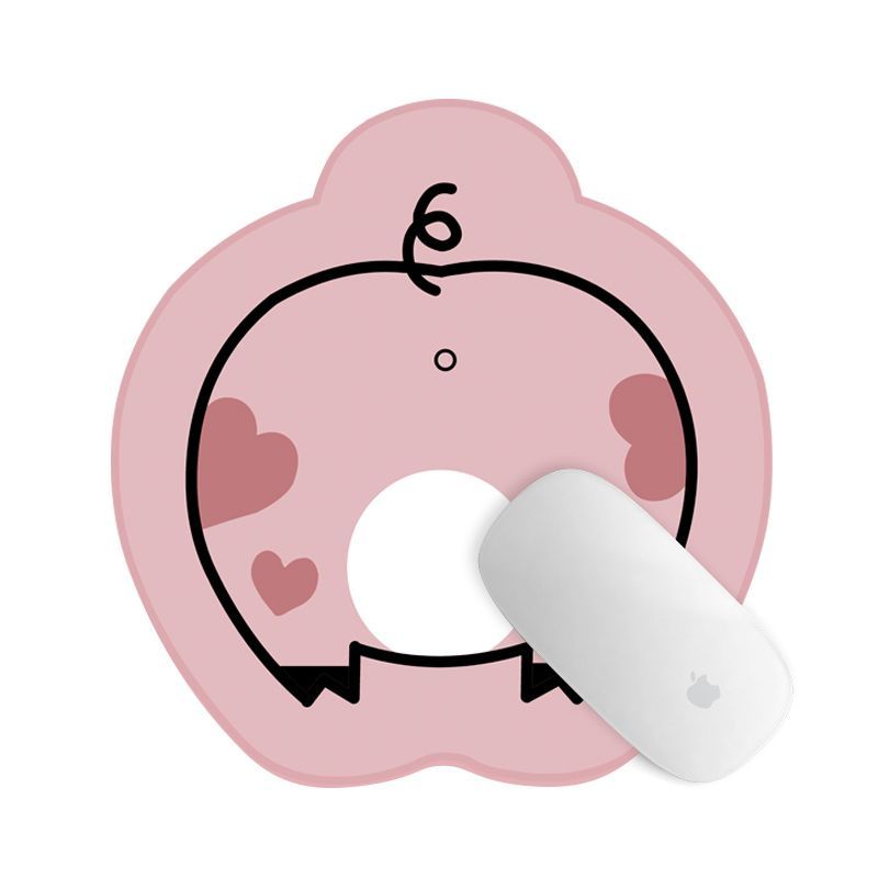 Tấm Lót Chuột Và Bàn Phím Máy Tính Bằng Da Dày Không Trượt Chống Thấm Nước Hình Mèo / Heo Hồng Dễ Thương