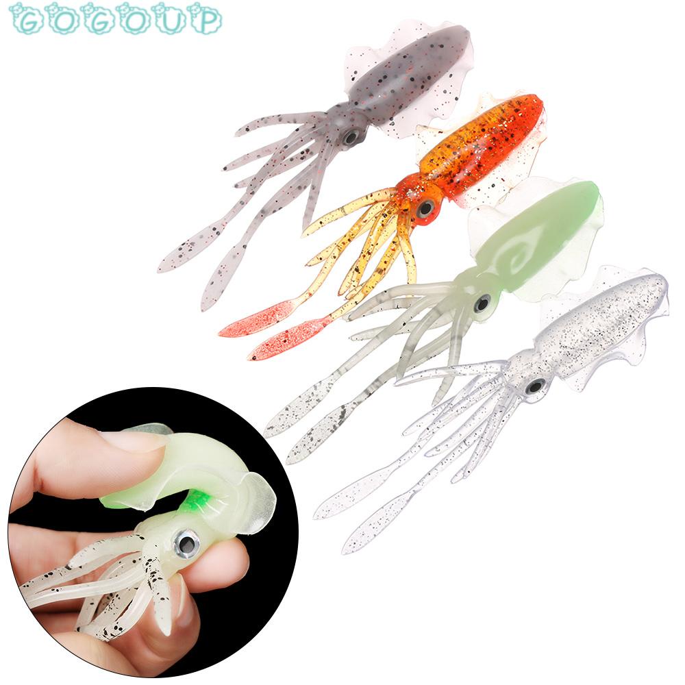 Mồi Câu Cá Bằng Silicon Mềm Hình Bạch Tuộc Đuôi Dài Chuyên Dùng