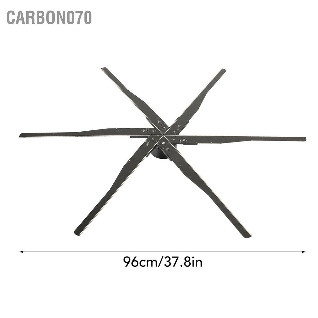 Carbon070 Máy quảng cáo hình ba chiều 3D Hệ thống treo xoay ảnh không khí 1532 Hạt đèn 6 lá chiếu 100‑240V
