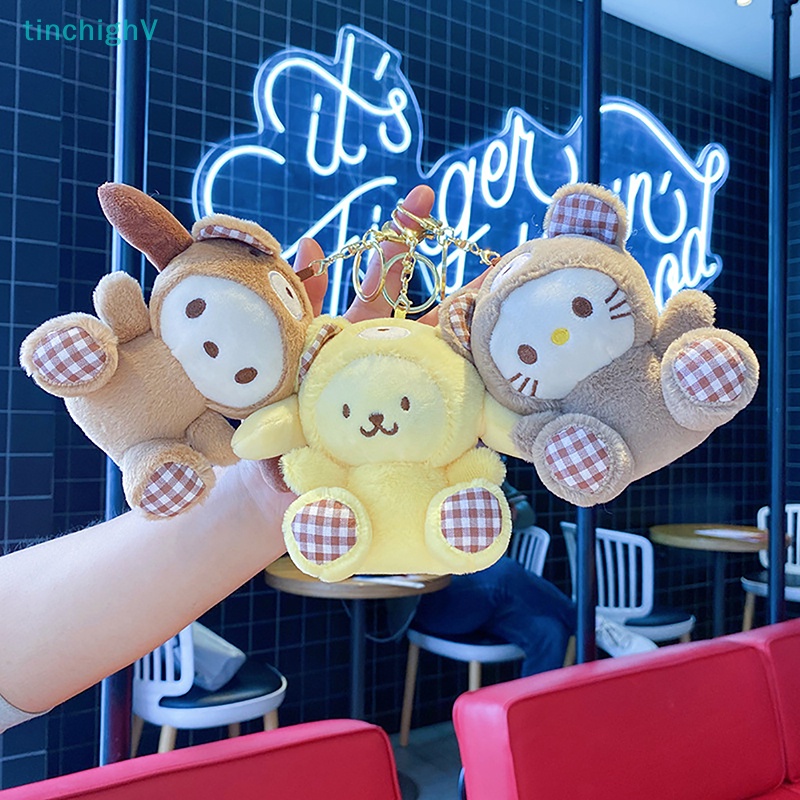 [TinchighV] Móc Khóa Thú Nhồi Bông Hoạt Hình Chó Sanrio Melody Kuromi Jade Gui Trang Trí Ba Lô [Mới]