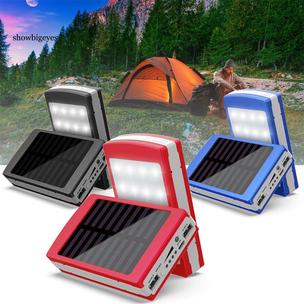 Vỏ Hộp Sạc Dự Phòng Hai Cổng USB Có Đèn LED Sử Dụng Năng Lượng Mặt Trời DIY