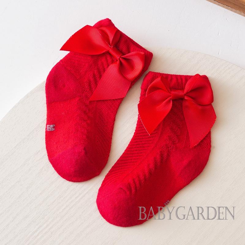 Vớ Cotton Mềm Mỏng Đính Nơ Xinh Xắn Cho Bé Gái 0-3 Tuổi