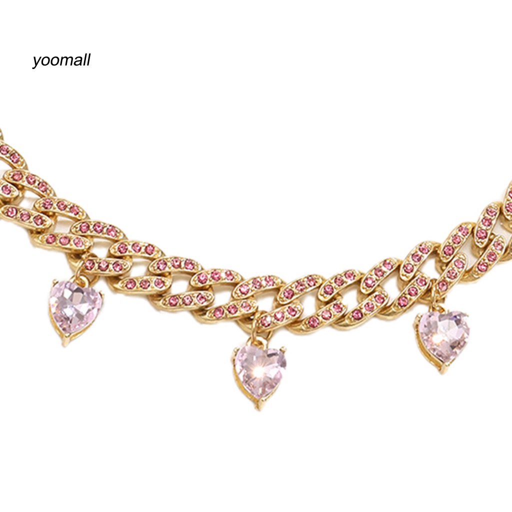 Vòng Cổ Choker Mặt Trái Tim Phong Cách Punk Cho Nữ