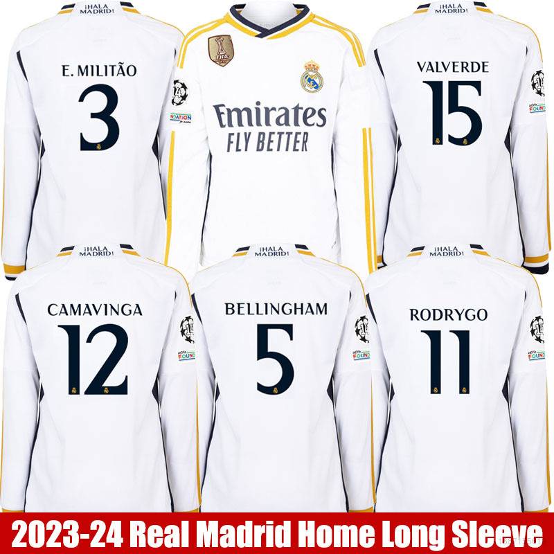 Áo Bóng Đá Dài Tay Real Madrid QY 2023-2024