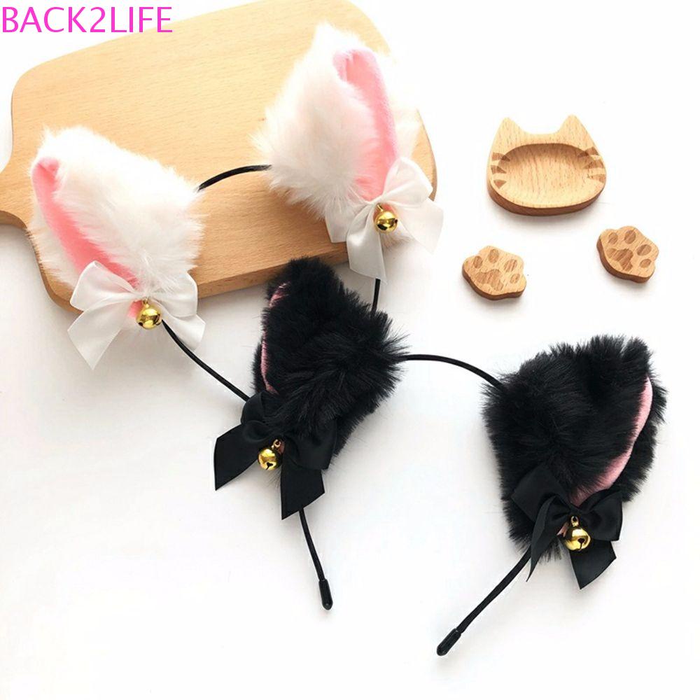 2 Băng Đô Tai Mèo Đính Chuông Hóa Trang Lolita