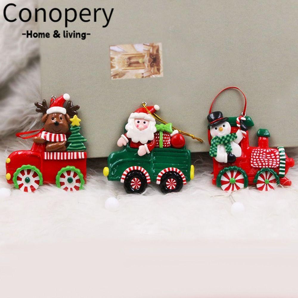 CONOPERY Bộ 3 Phụ Kiện Treo Trang Trí Cây Thông Giáng Sinh DIY