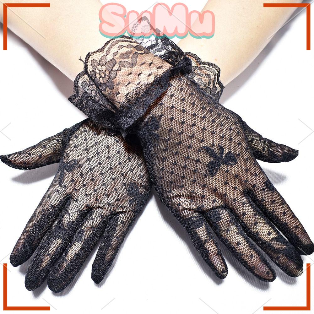 Găng Tay Chống Nắng Vải Ren Thời Trang Mùa Hè Cho Cô Dâu