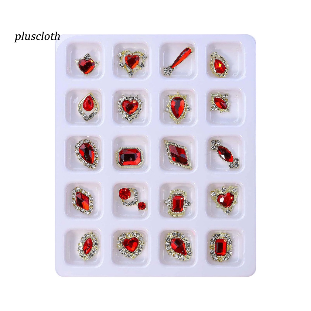 Hộp 20 Hạt Kim Cương Giả Lấp Lánh Trang Trí Móng Tay