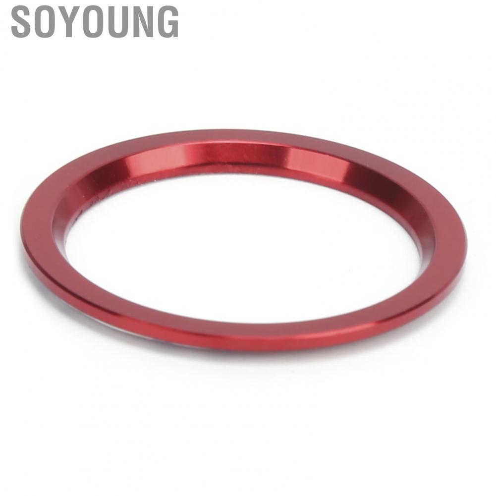 Soyoung Start Button Ring Trim  Corrosion Resistant Ignition Aluminum Alloy Replacement for Q5 8R 2009-2017 Car Interior