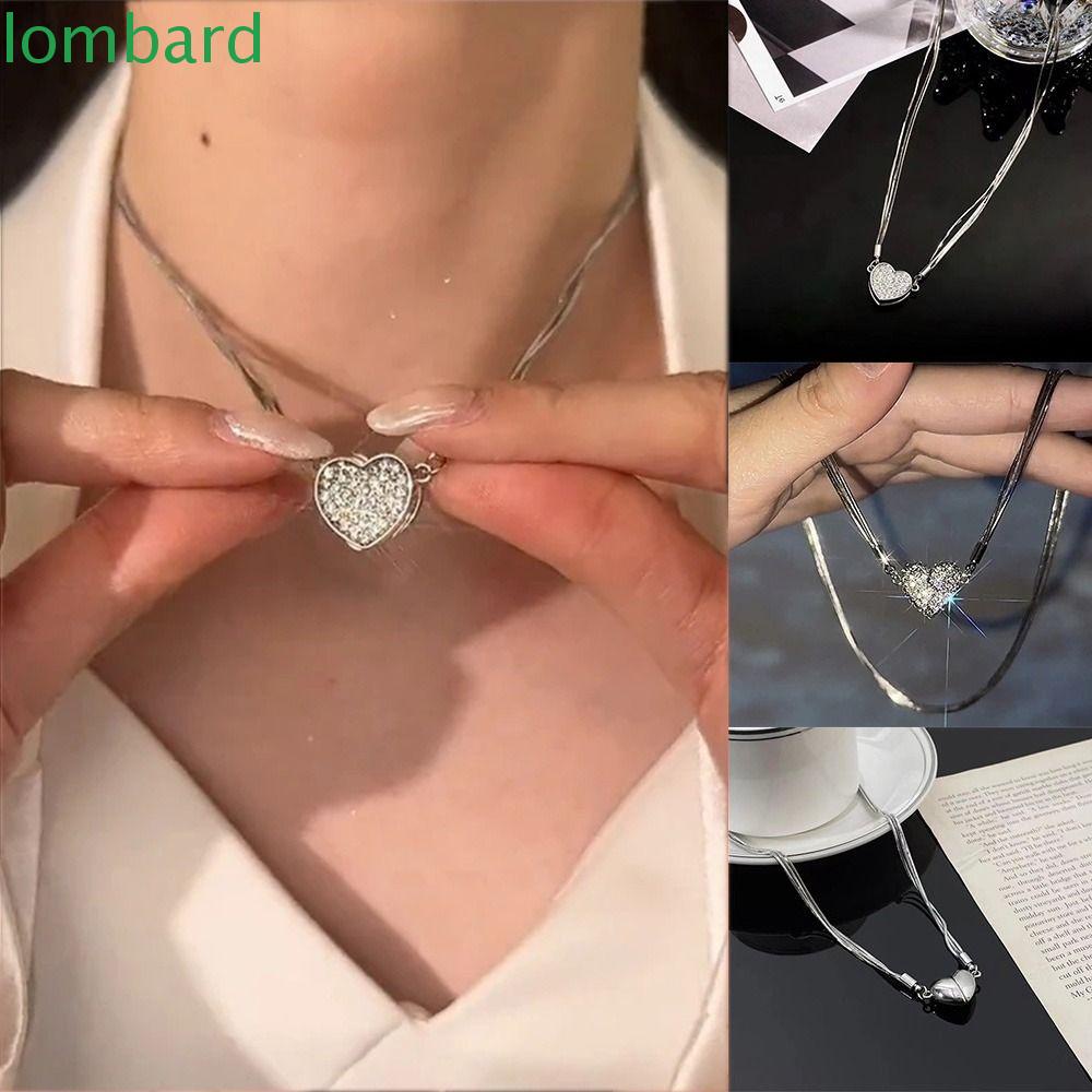 Vòng cổ Thép Titan Mặt Hình Trái Tim Phong Cách Retro Hàn Quốc Thanh Lịch Cho Nữ