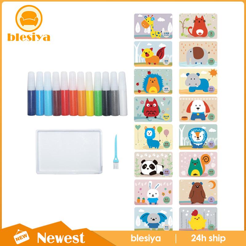 Bộ Dụng Cụ Vẽ Tranh Cát 12 Màu Dành Cho Các Bé