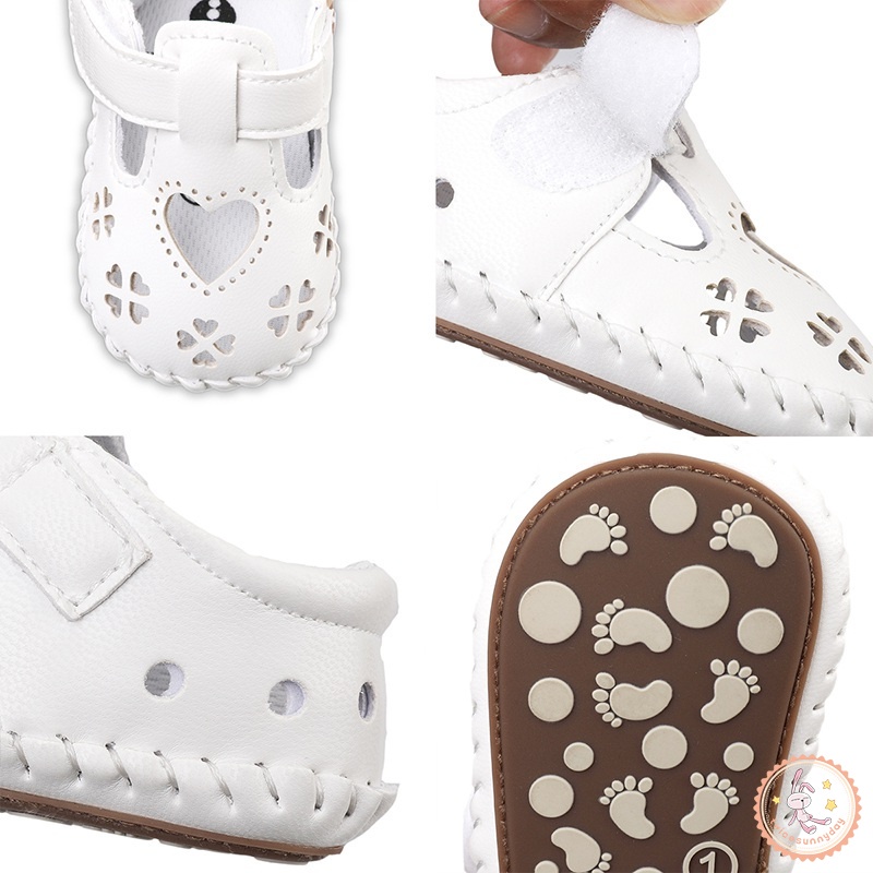 Giày Thể Thao Đế Mềm Thoáng Khí Họa Tiết Trái Tim Dễ Thương Cho Bé