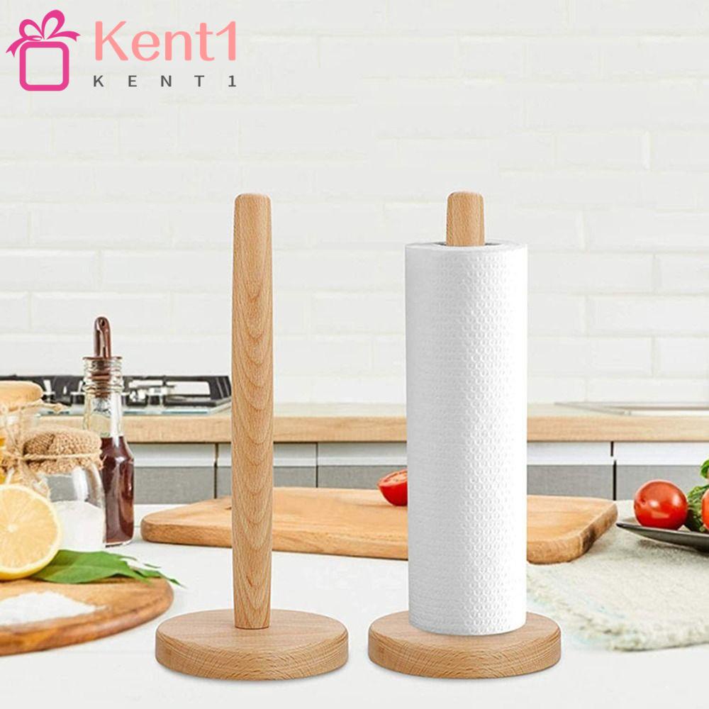 KENT1 Set 1 / 2 Giá Đỡ Cuộn Khăn Giấy Bằng Gỗ Chống Trượt Thông Dụng Cho Nhà Bếp Nhà Tắm
