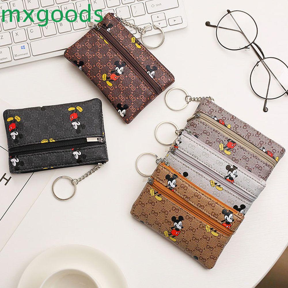 MXGOODS Ví Đựng Tiền Xu / Thẻ Hình Chuột Mickey Mini Siêu Bền Sang Trọng