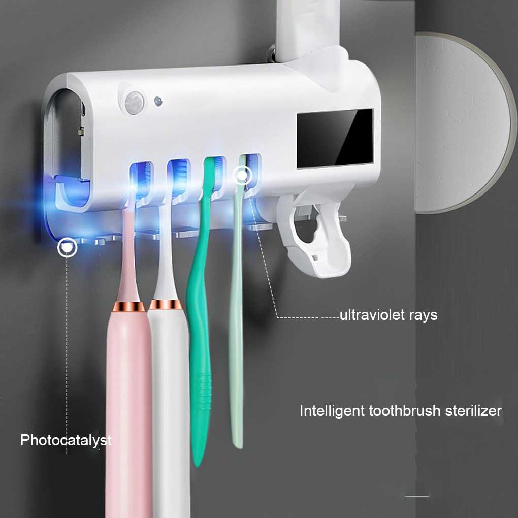 Giá Đỡ Bàn Chải Đánh Răng Bằng ABS Sạc Pin USB Chống Bụi Tiện Dụng