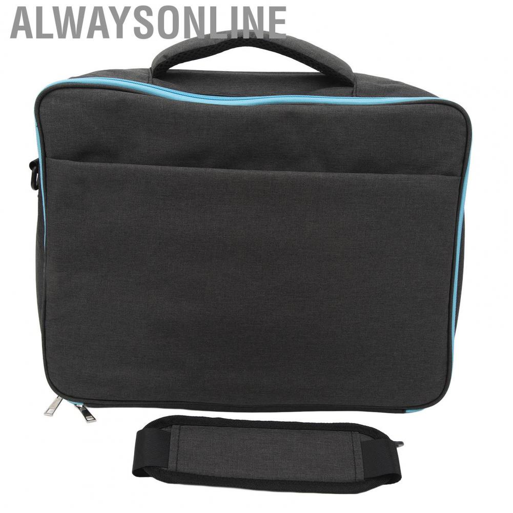 Alwaysonline Video Projector Carrying Bag  Polyester Fiber Pearl Cotton 2 Zipper Durable Metal Pull Shockproof Case for Office