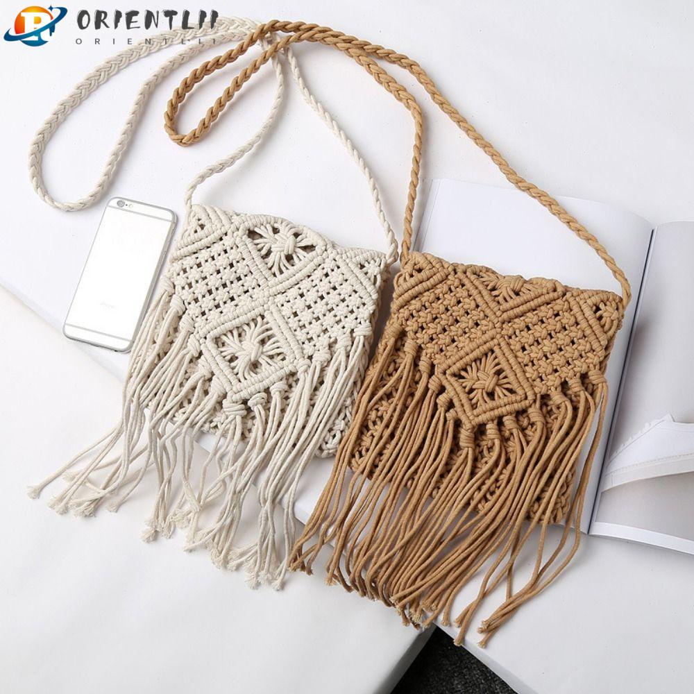 ORIENTLII Túi Xách Đan Rơm Thời Trang Hè Cho Nữ