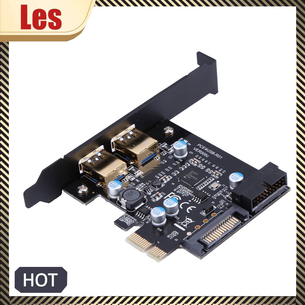 Thẻ Mở Rộng PCI-E Sang USB 3.0 2 Cổng 19-Pin