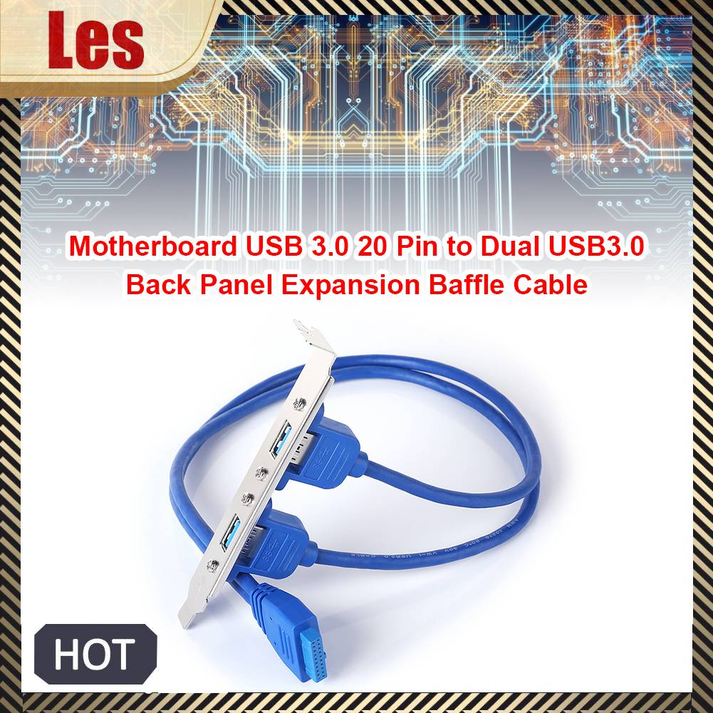Dây Cáp Nối Dài Bảng Mạch Chủ Cổng USB 3.0 20 Pin Sang Hai Cổng USB 3.0
