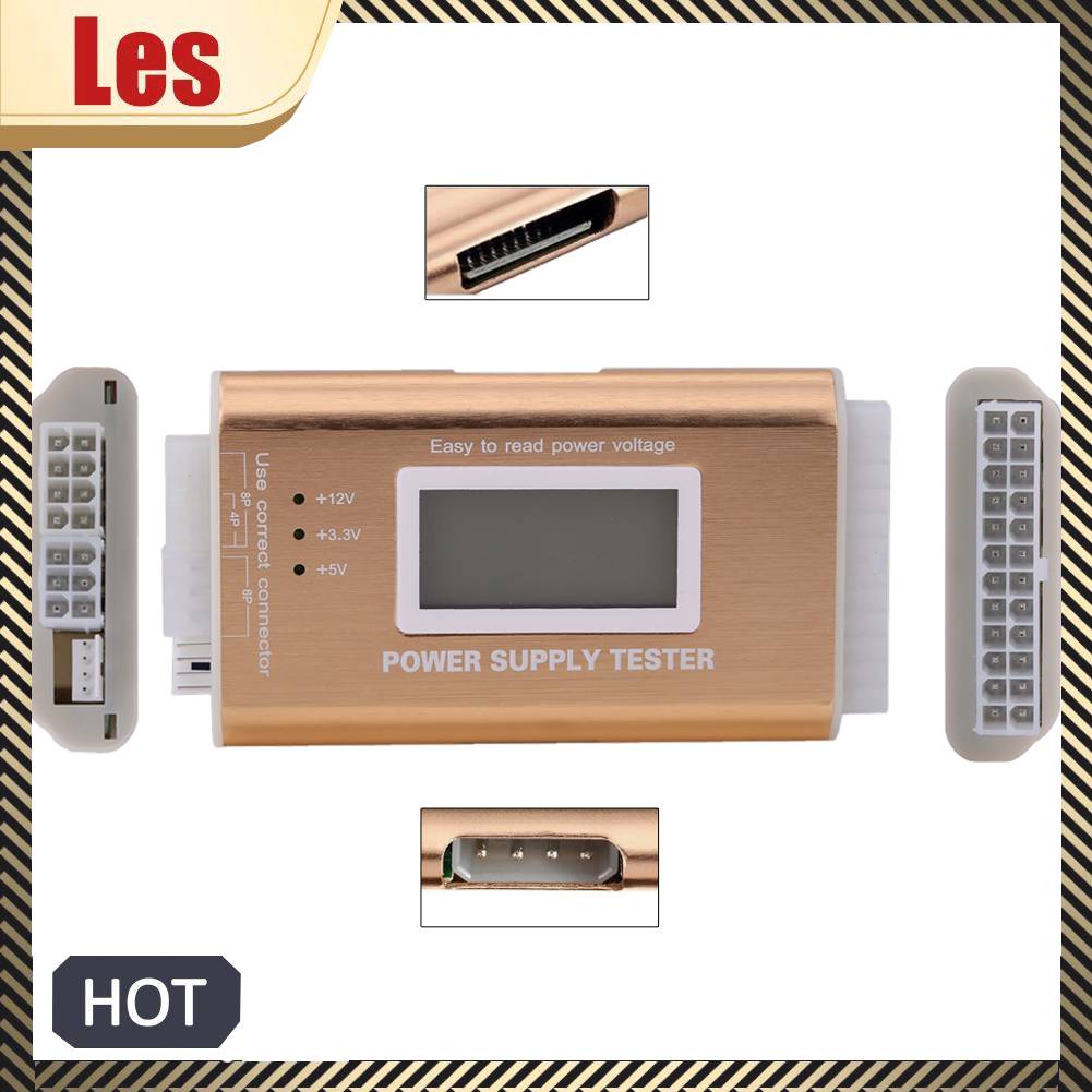 Thiết Bị Kiểm Tra Nguồn Cung Cấp Điện ATX BTX ITX SATA HDD Màn Hình LCD 20 / 24 Pin 4 PSU