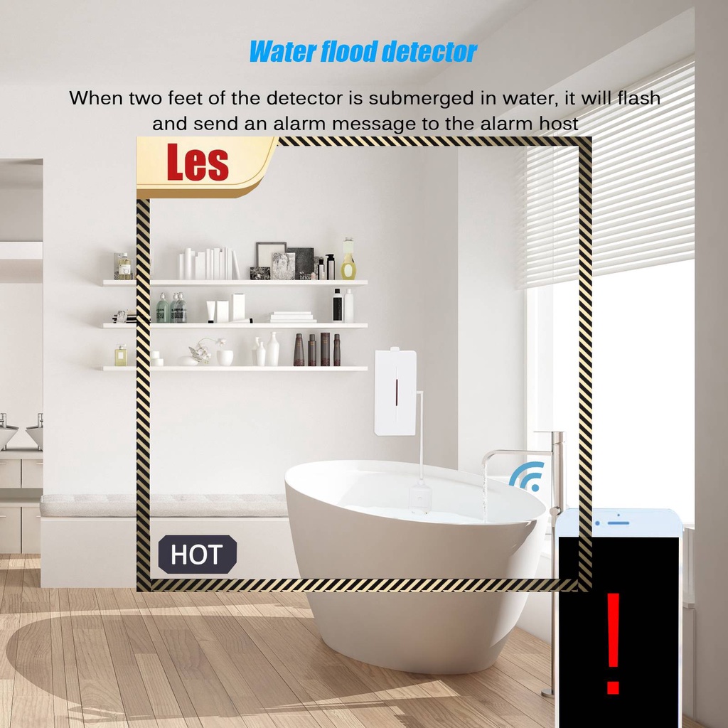 Thiết Bị Báo Động Rò Rỉ Nước Thông Minh Kết Nối WiFi Cho Nhà Bếp Nhà Tắm