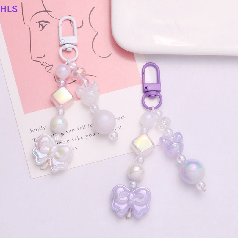 Móc Khóa Hình Nơ Bằng Acrylic Mạ Màu Sáng Tạo Dễ Thương