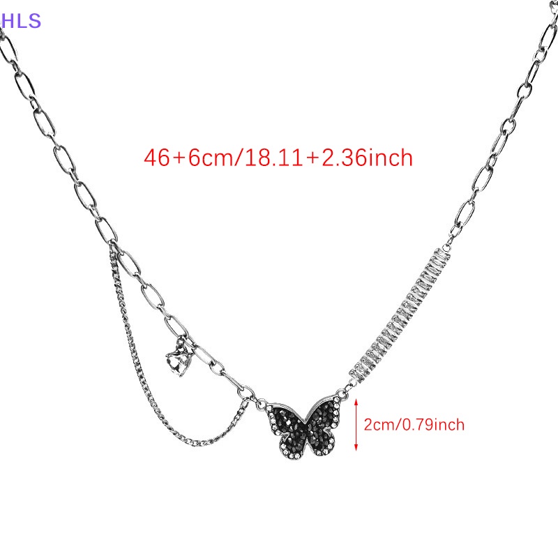 Vòng cổ Mặt Hình Bướm Đen Đính Đá Zircon Thời Trang Cho Nữ