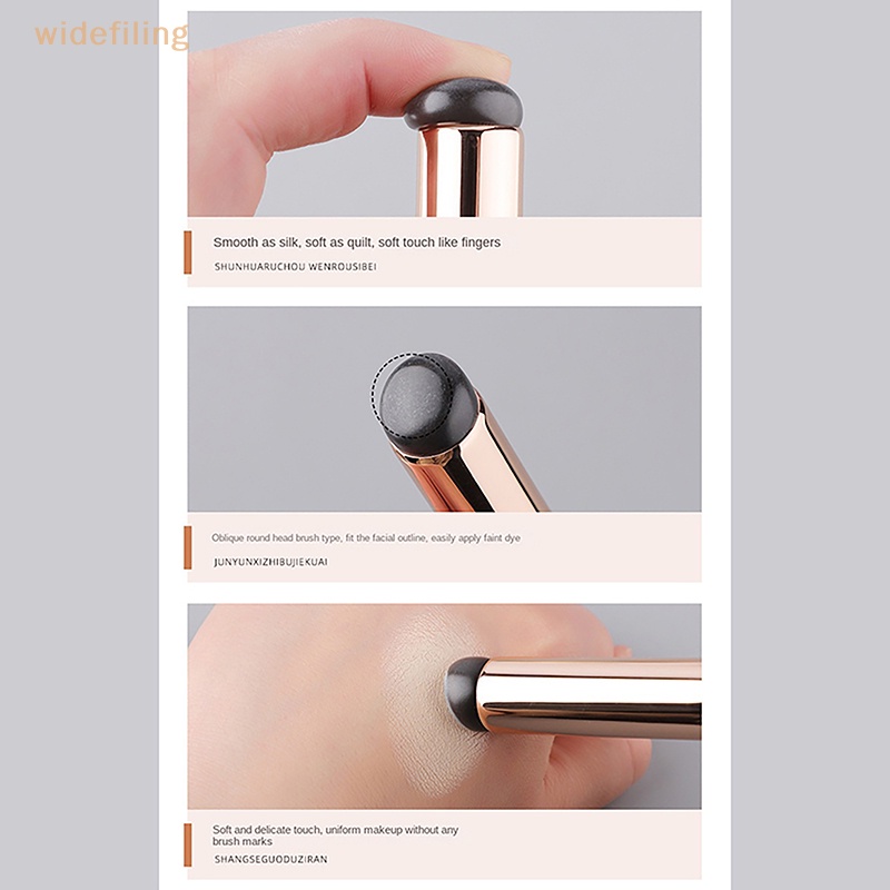 Cọ Trang Điểm Môi Đầu Tròn Bằng Silicon Góc Rộng Nhỏ Gọn Mềm Mại