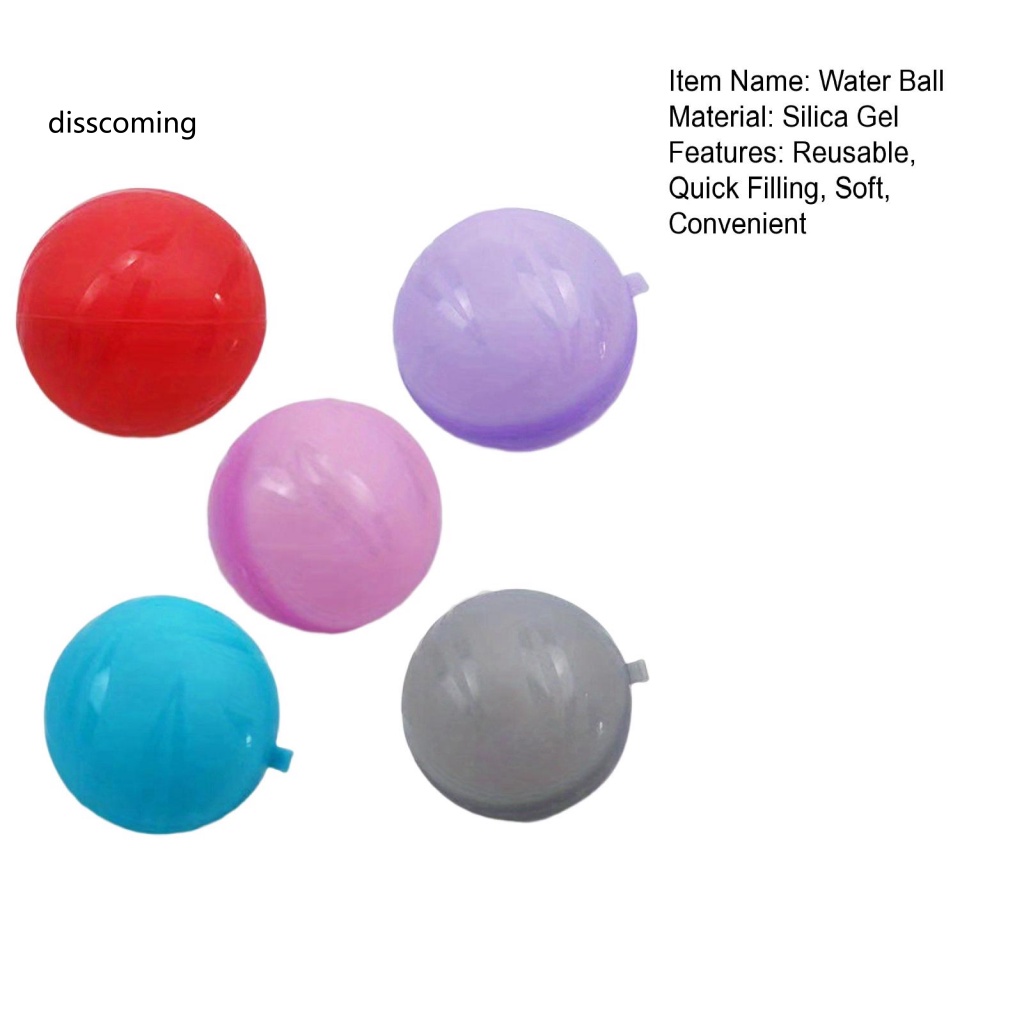 Băng Đô SL SL SL SL| Set 5 Bong Bóng Nước Bằng Silicon Mềm An Toàn Có Thể Tái Sử Dụng Cho Trò Chơi Mùa Hè