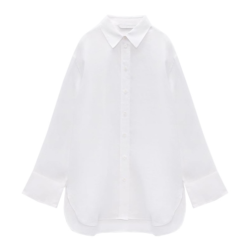 Zara Áo Sơ Mi Tay Dài Chống Nắng Màu Trắng Thời Trang Mùa Hè Cho Nữ2731058