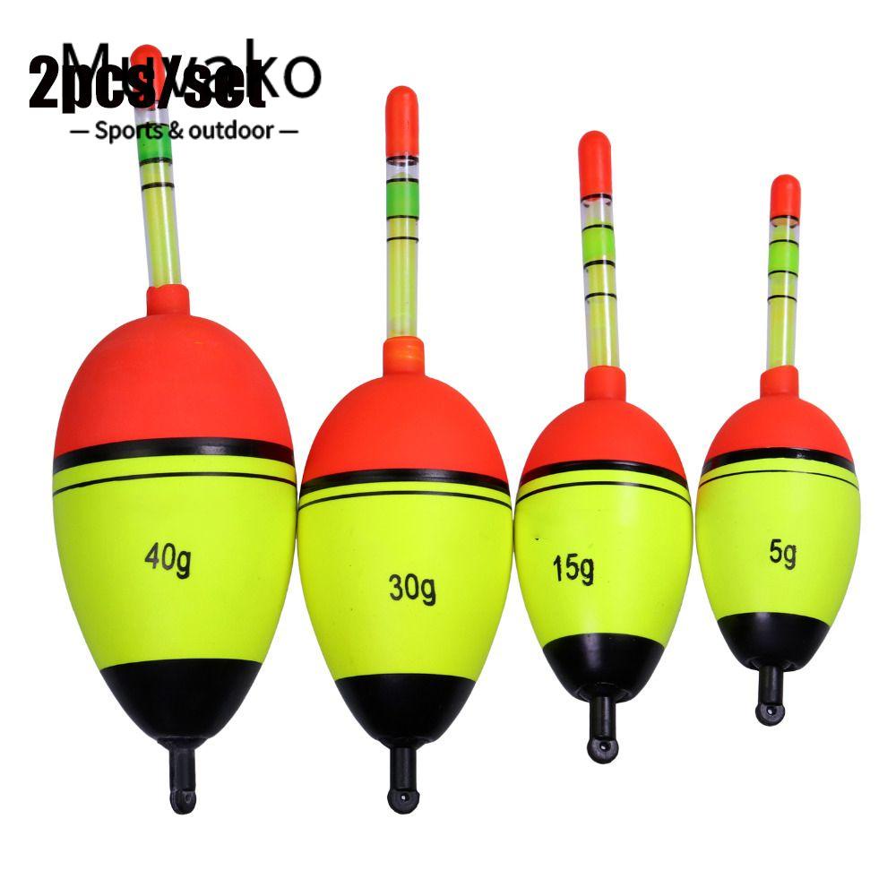 MUVAKO Bộ 2 Phao Nổi Câu Cá Dạ Quang