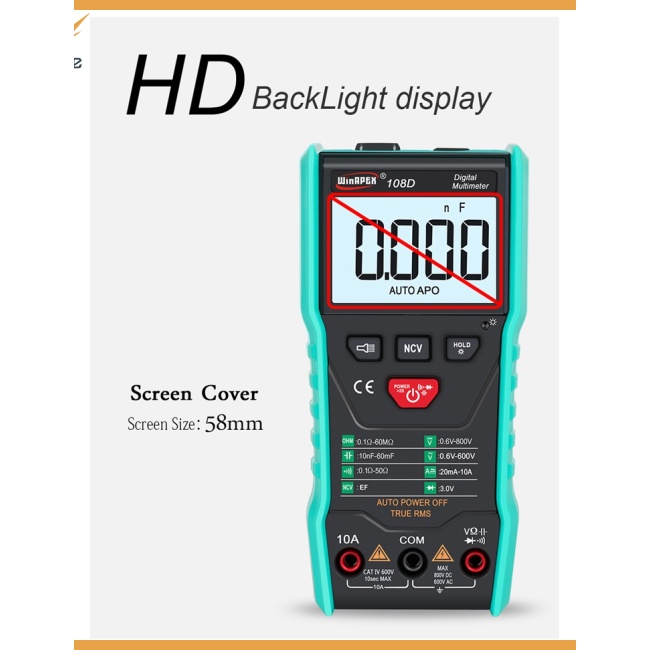 Vạn Năng Kế Kỹ Thuật Số Winapex 108D RMS 5999 AC / DC