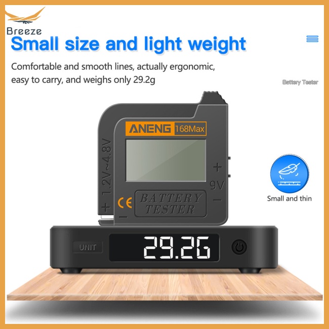 ANENG Máy Kiểm Tra Dung Lượng Pin Lithium 168Max Màn Hình Hiển Thị Kiểm Tra Tải Thông Dụng AAA AA