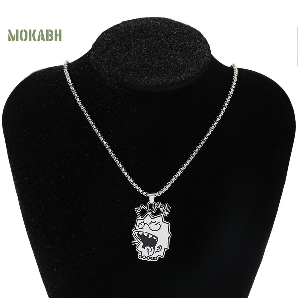 [Mok Abh] Vòng cổ Bằng Thép Titan Nhẹ Dễ Điều Chỉnh Và Không Dị Ứng Trang Trí Hip Hop Vui Nhộn