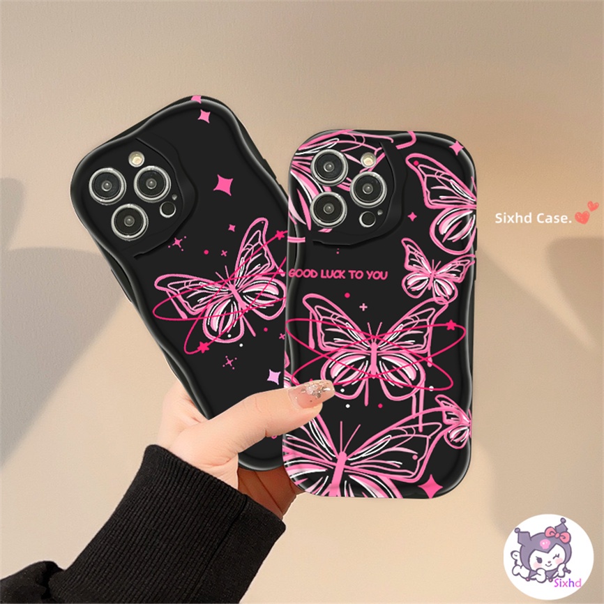 Ốp Lưng Vivo Y16 Y02s Y21s Y22s Y33s Y20s Y15A Y12A Y12s V25e Y02 Y20i Y17 Y15s Y15 Y12 Y11 Y35 Y95 Y91 sixhd Ốp Điện Thoại Mềm Họa Tiết Bướm 3D Viền Cong Cho