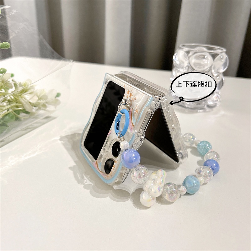 Ốp Điện Thoại TPU Mềm Họa Tiết Đám Mây Mưa Cho OPPO Find N2 Flip 5G