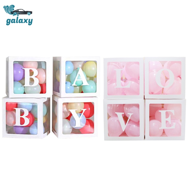 Galaxy Set 4 Bong Bóng Trong Suốt Gọn Nhẹ Có Thể Tái Sử Dụng Trang Trí Tiệc