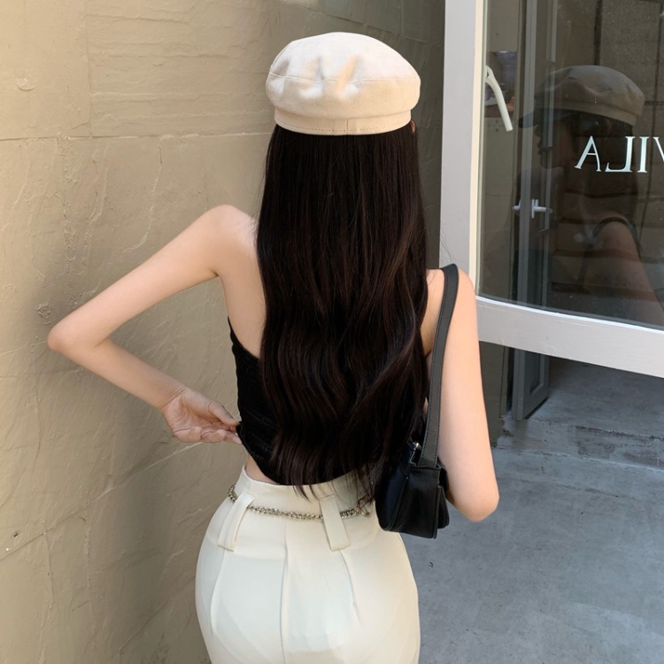 Áo Ống Họa Tiết Hoa Hồng Ba Chiều Màu Sắc Tương Phản Thời Trang Xuân Hè Dành Cho Bạn Nữ Mặc Ngoài Trời We