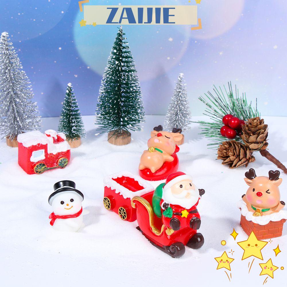 ZAIJIE24 Xe Lửa Mini Có Đèn Led Trang Trí Giáng Sinh