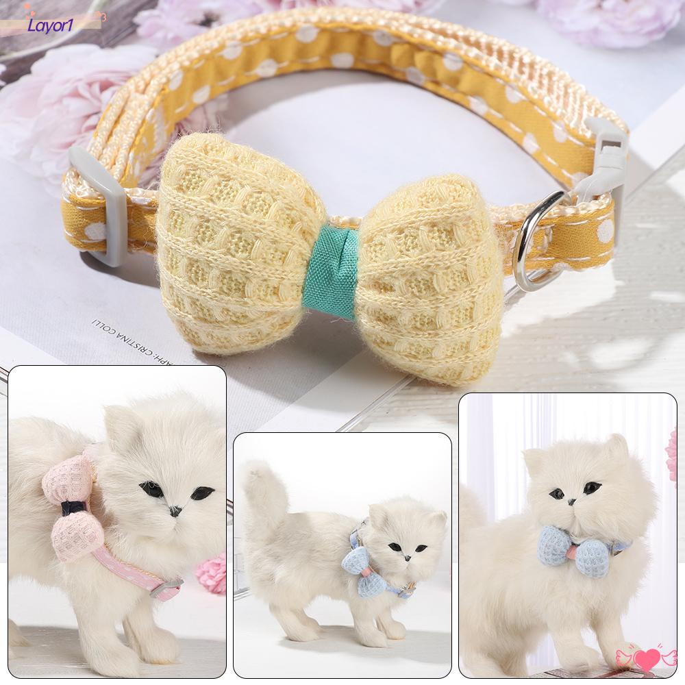 LAYOR1 Vòng Cổ Nơ BướM Cho Thú Cưng