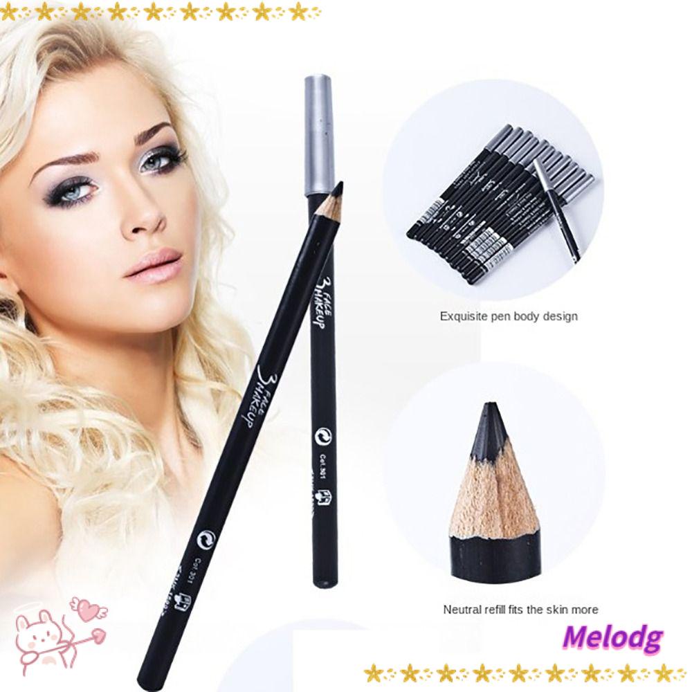 Bút Kẻ Mắt / Lông Mày Có Nắp Đậy Màu Đen &amp; Cà Phê Mượt Mà Thời Trang Dành Cho Nữ