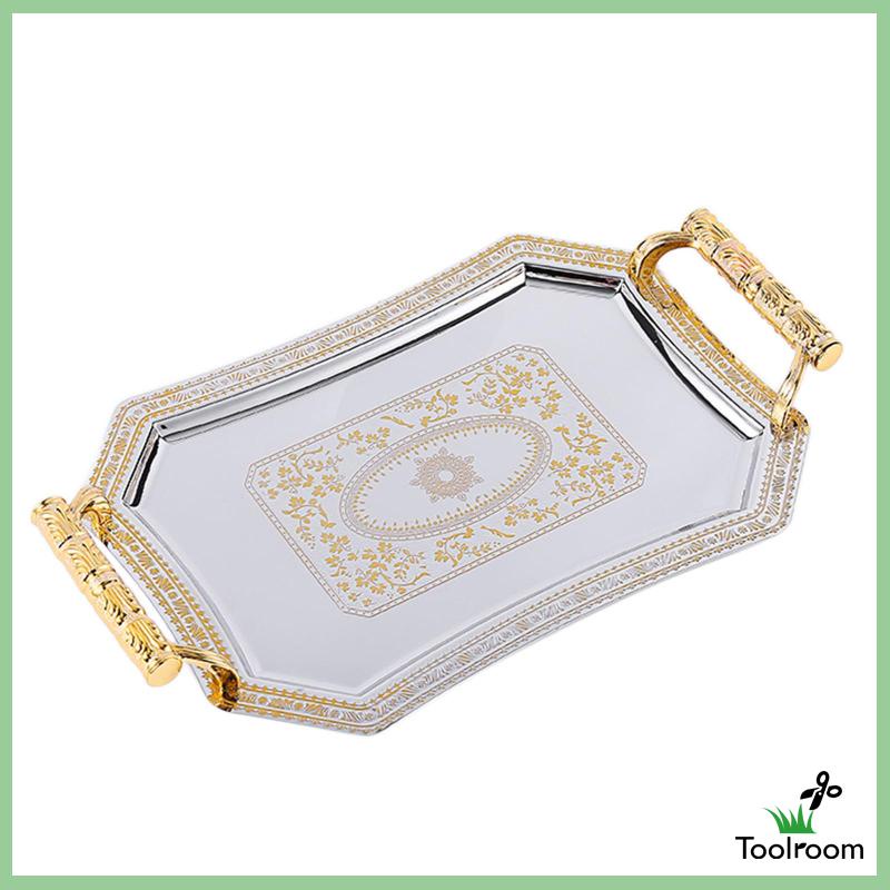 Khay Đựng Thức Ăn Tráng Miệng Bằng Thép Không Gỉ Họa Tiết Đẹp Mắt